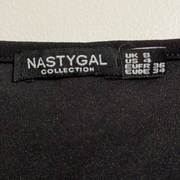 Nasty Gal Square Neck - Black Dress Size US 4 - Picture 8 of 9